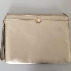 Tory Burch 34010 715 Landon Zip Pouch - Soft Gold